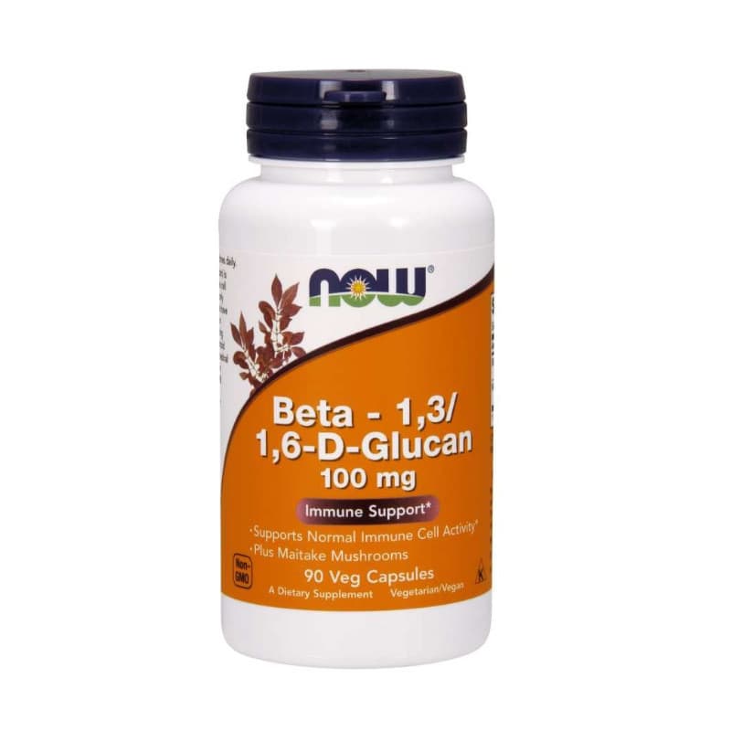 Wsparcie Odporności Kompleks Now Foods Beta - 1,3/ 1,6-D-Glucan 100mg 90vkaps