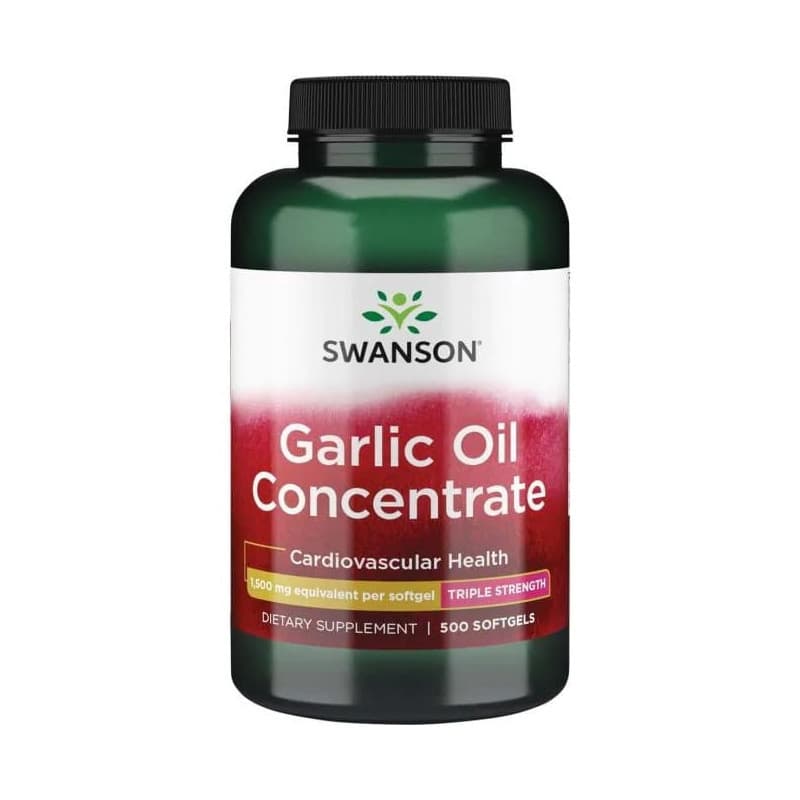 Serce i Układ Krążenia Czosnek Swanson Garlic Oil Concentrace 500softgels