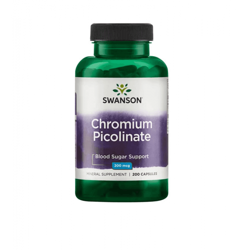 Minerały Chrom Swanson Chromium Picolinate 200mcg 200kaps