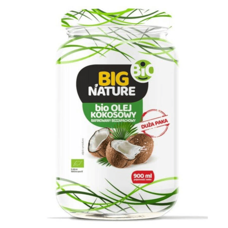 Zdrowa Żywność Olej Kokosowy Big Nature Olej Kokosowy Extra Virgin Bio 900ml