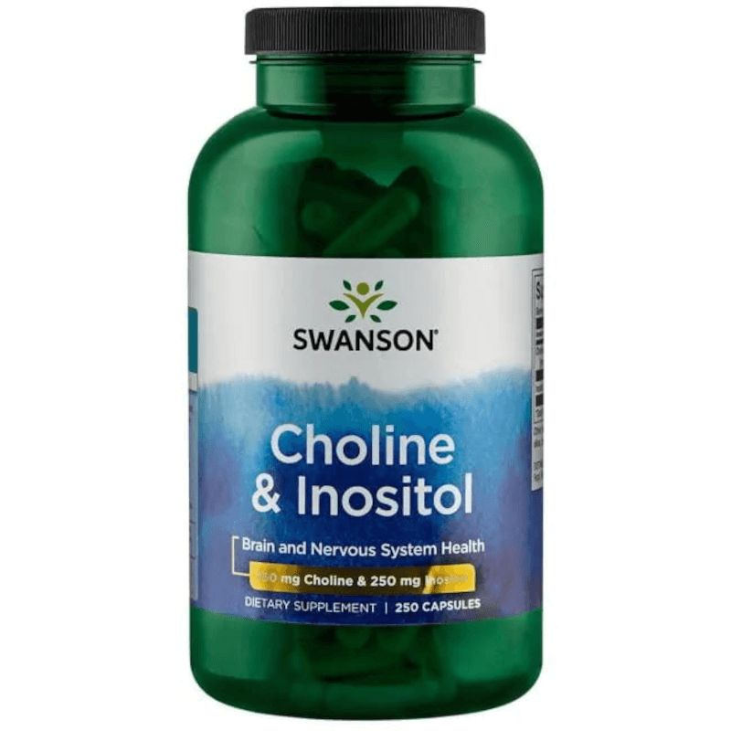 Wsparcie Mózgu Cholina + Inozytol Swanson Choline & Inositol 250mg 250kaps