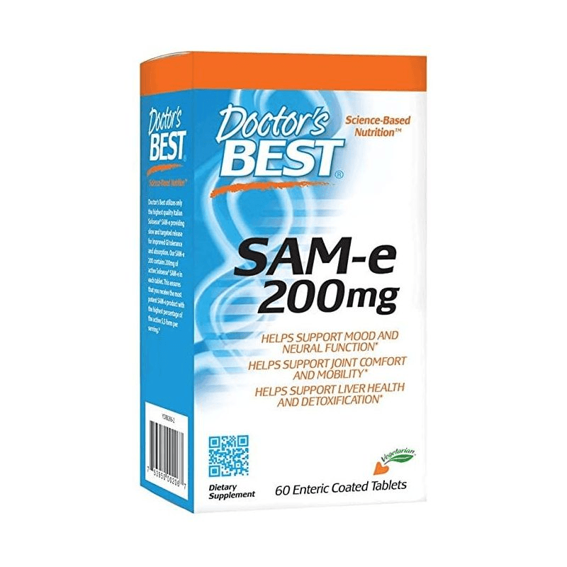 Pamięć i Koncentracja S-adenozylo L-metionina Doctor's Best SAM-e 200mg 60tab