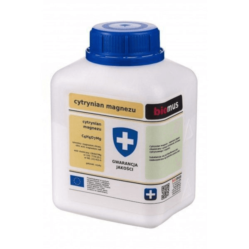 Minerały Magnez Biomus Cytrynian Magnezu 250g