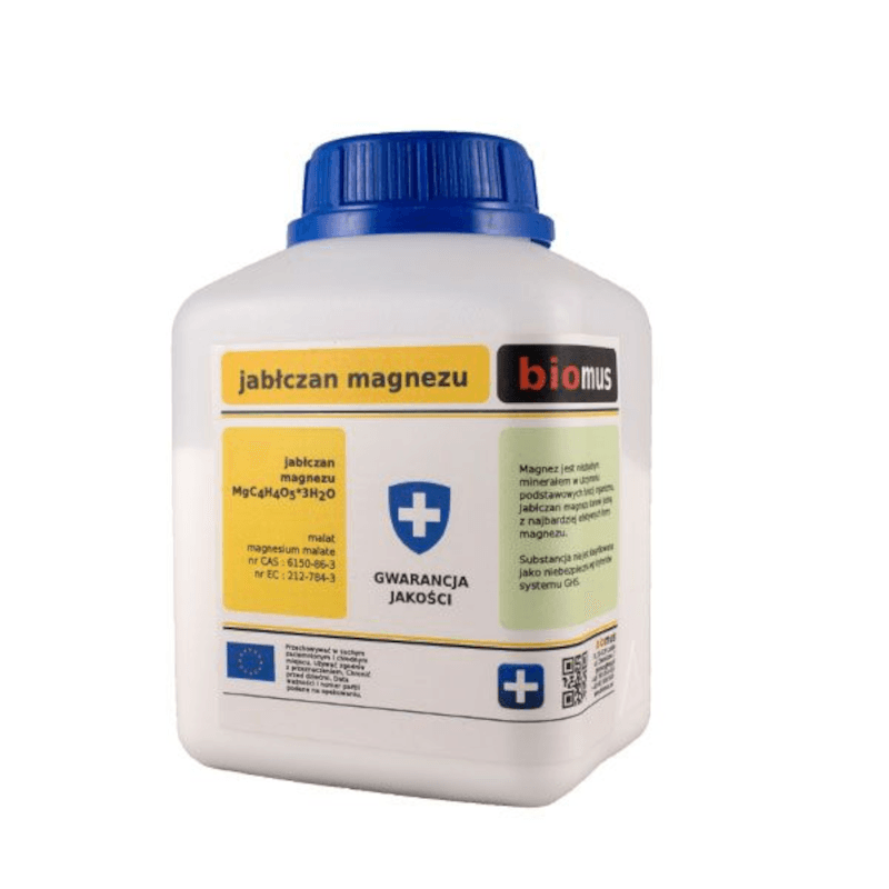 Minerały Magnez Biomus Jabłczan Magnezu 250g