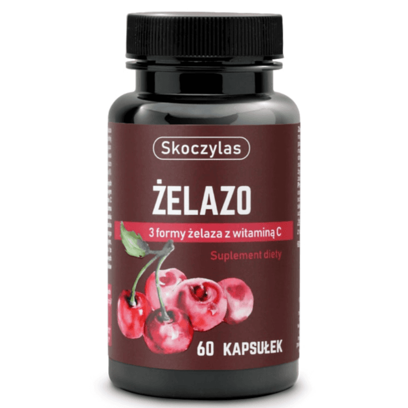 Minerały Żelazo Skoczylas Żelazo 3 formy z Witaminą C 60kaps