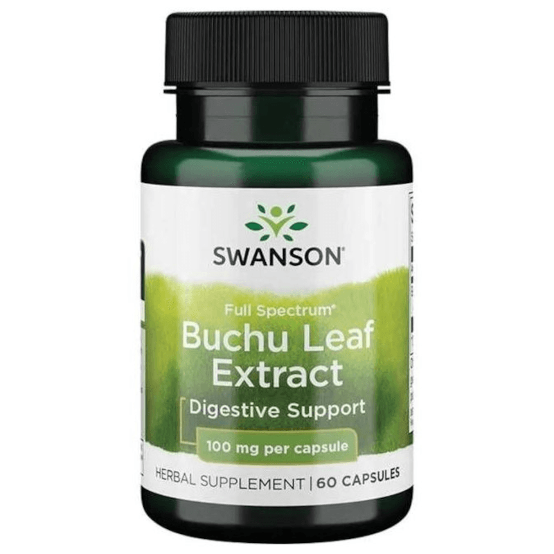 Układ Moczowy Ekstrakt z Liści Buchu Swanson Full Spectrum Buchu Leaf 4:1 100mg 60kaps