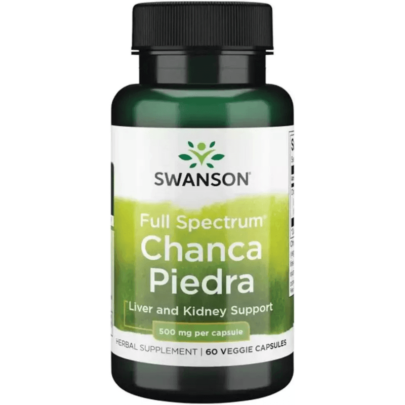 Wsparcie Wątroby i Nerek Liściokwiat Swanson Full Spectrum Chanca Piedra 500mg 60kaps