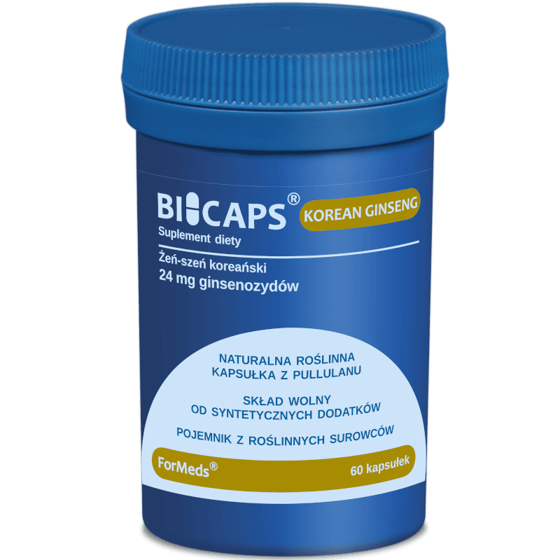 Wsparcie Witalności Żeń-szeń Koreański Formeds Bicaps Korean Ginseng 60kaps
