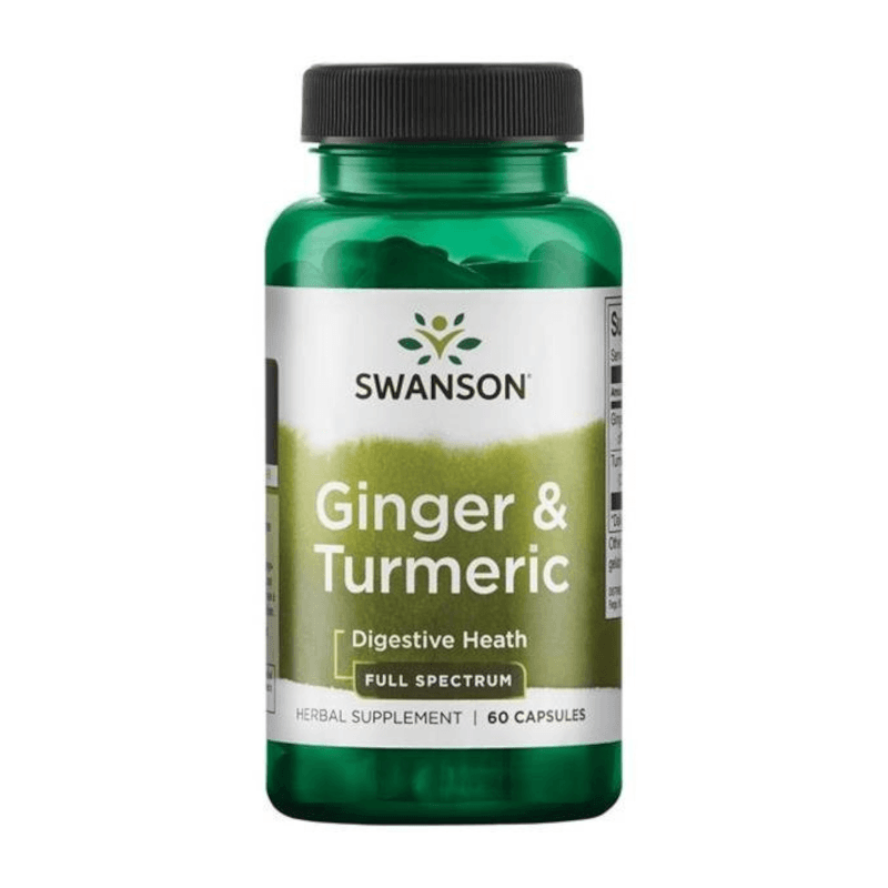 Trawienie Imbir + Kurkuma Swanson Ginger & Turmeric 60kaps