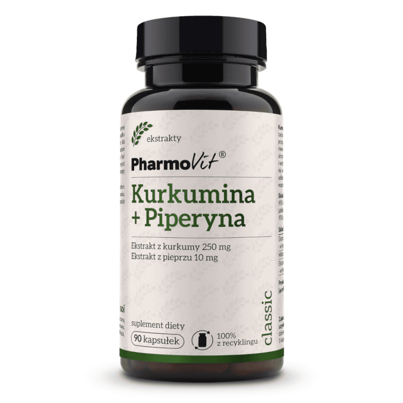 Wsparcie Odporności Kompleks Pharmovit Kurkumina + Piperyna 90kaps