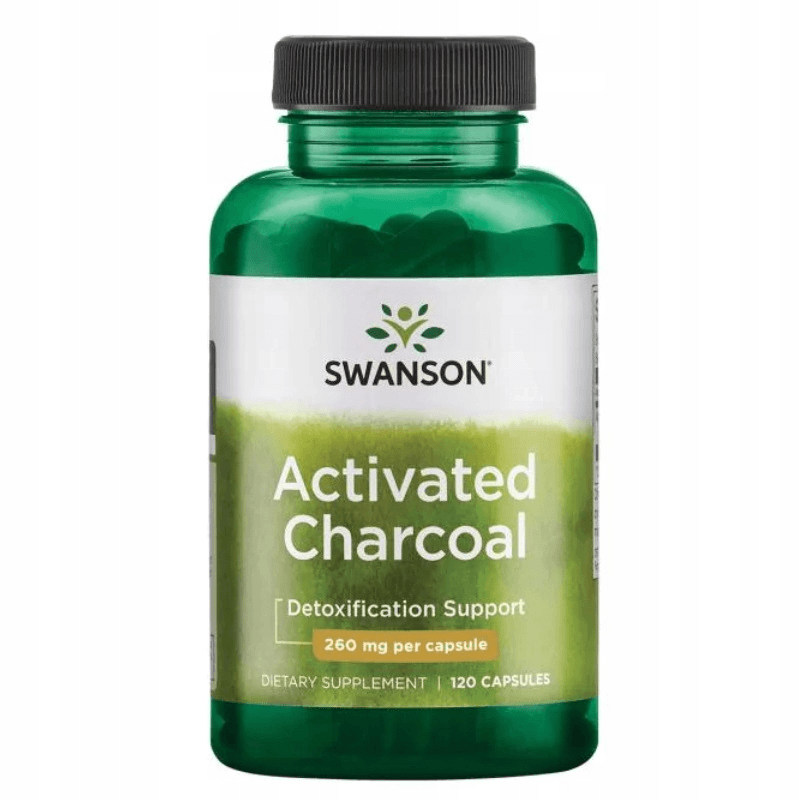Trawienie Węgiel Swanson Węgiel Drzewny Aktywny 260mg 120kaps
