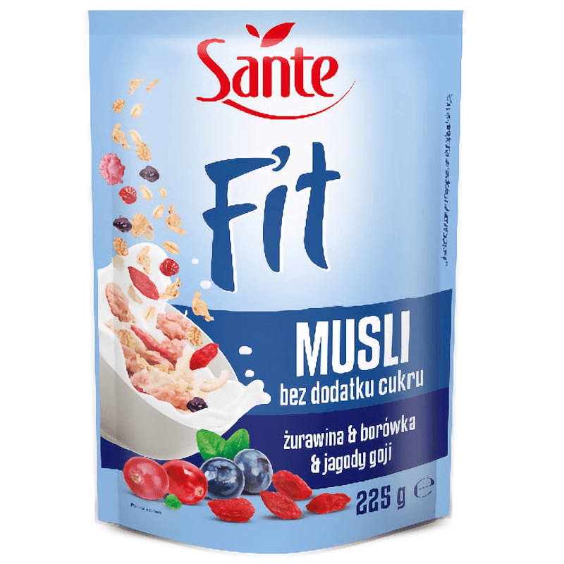 Zdrowa Żywność Płatki Sante Fit Musli Bez Dodatku Cukru 225g