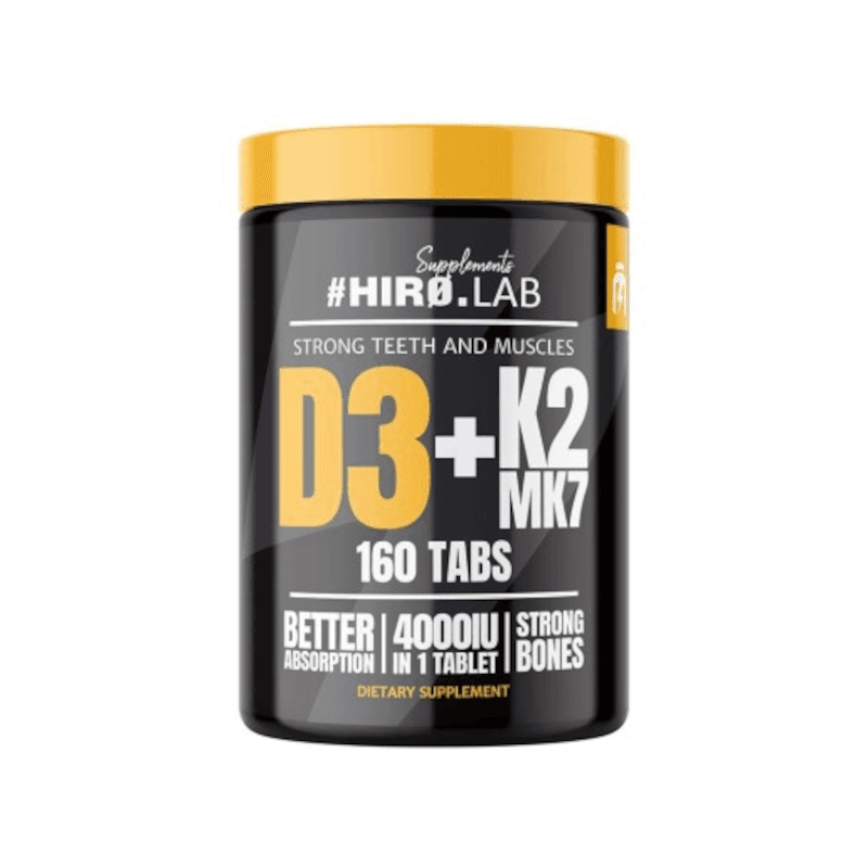 Witaminy D + K Hiro Lab D3 4000IU + K2 MK7 160tabs