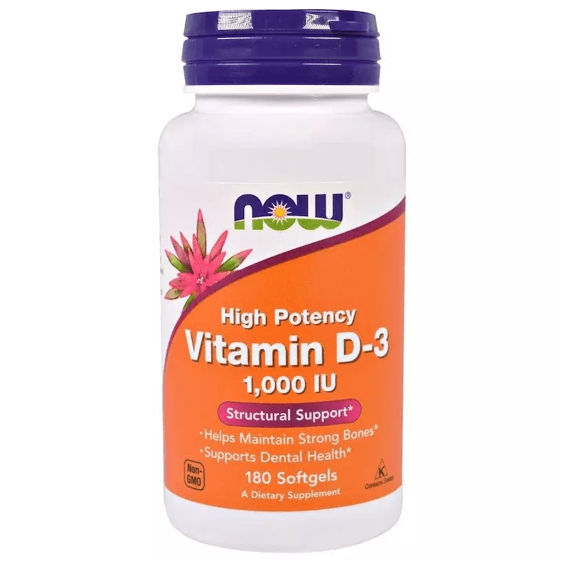 Witaminy D Now Foods D3 1000Iu 180softgels