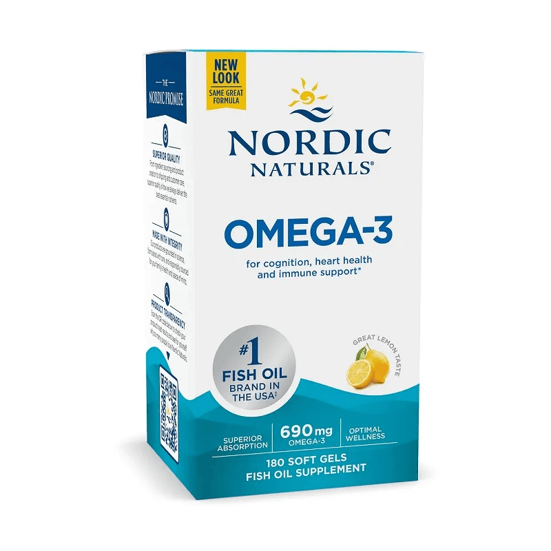 Kwasy Tłuszczowe Omega Nordic Naturals Omega-3 690 180softgels Lemon