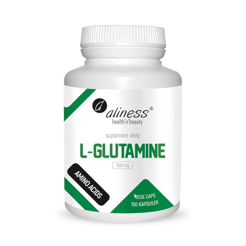 Aminokwasy Glutamina Aliness L-Glutamine 500mg 100vkaps