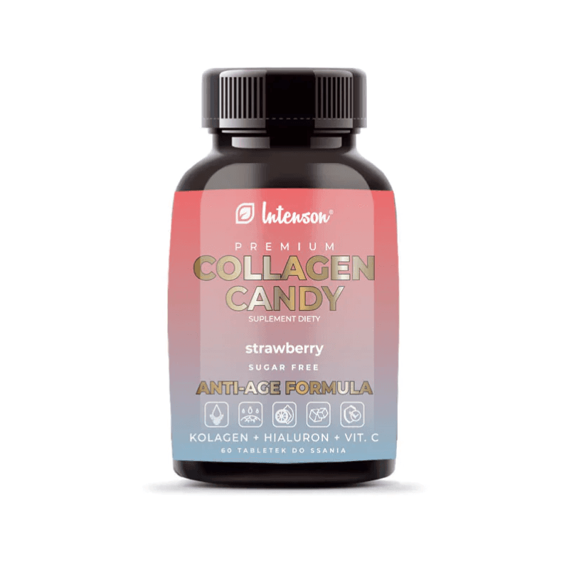 Regeneracja Stawów Kompleks Intenson Premium Collagen Candy 60tab Truskawkowy
