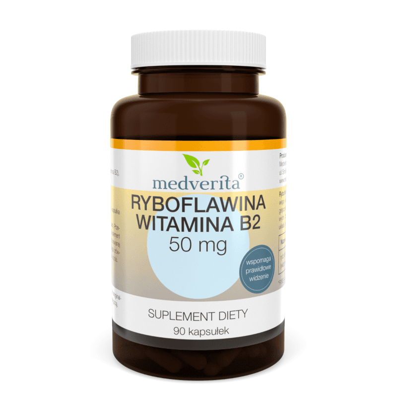 Witamina B MEDVERITA Ryboflawina Witamina B2 50mg 90kaps