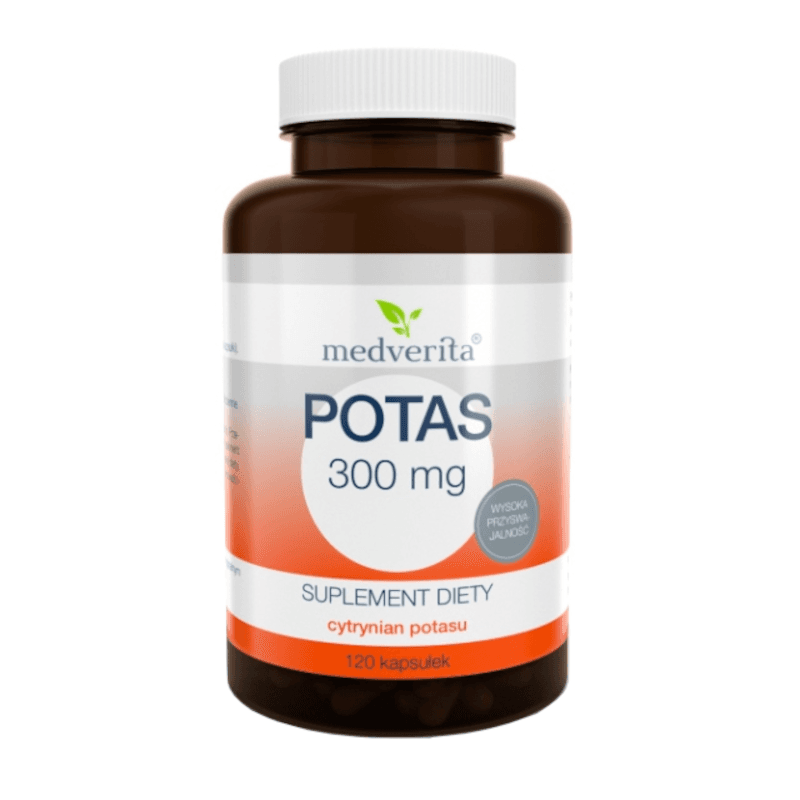 Minerały Potas MEDVERITA Potas 300mg 120kaps