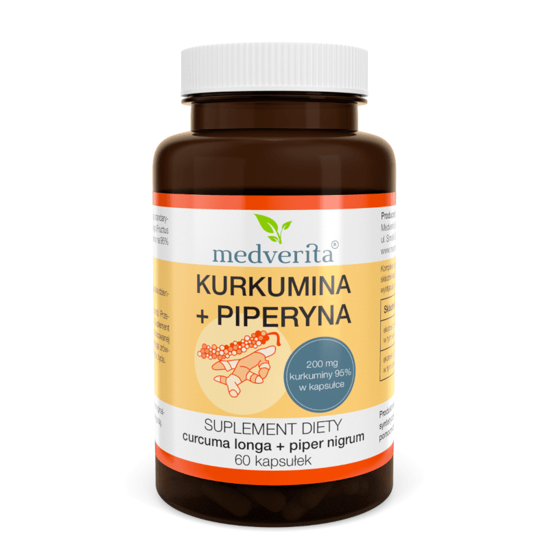 Wsparcie Odporności Kompleks MEDVERITA Kurkumina + Piperyna 60kaps
