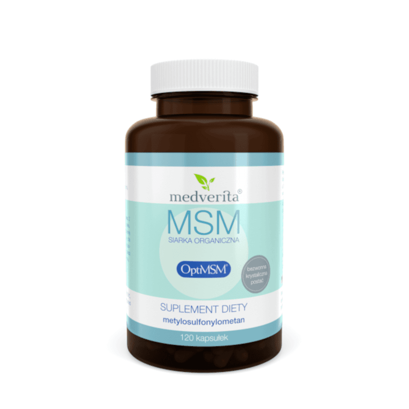 Regeneracja Stawów Siarka Organiczna MEDVERITA MSM 500mg 120kaps