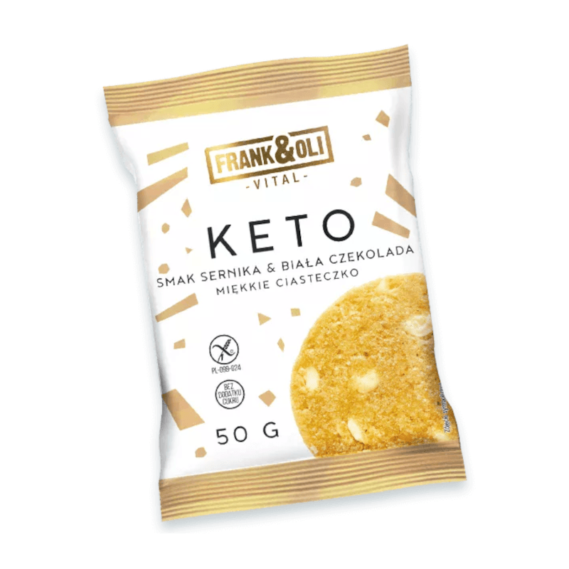 Zdrowa Żywność Ciastko Frank&Oli Keto Soft Cookie 50g Sernik Z Białą Czekoladą