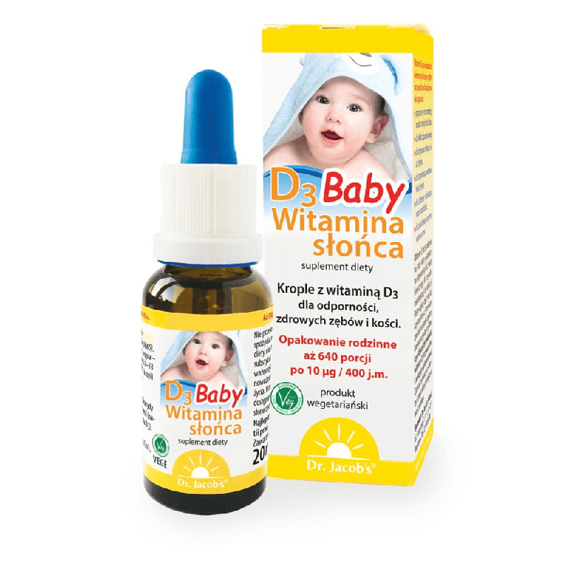 Witaminy dla Dzieci Dr. Jacob's Witamina Słońca D3 Baby 20ml