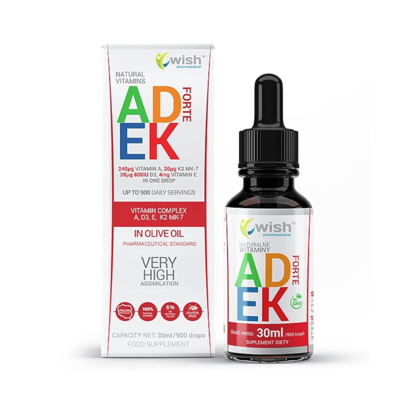 Witaminy ADEK WISH ADEK Forte 30ml