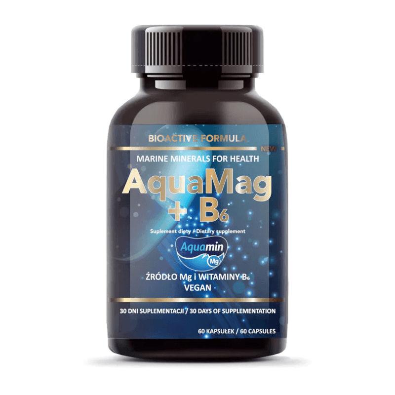 Witaminy i Minerały Magnez + Witamina B6 Intenson AquaMag+b6 60kaps