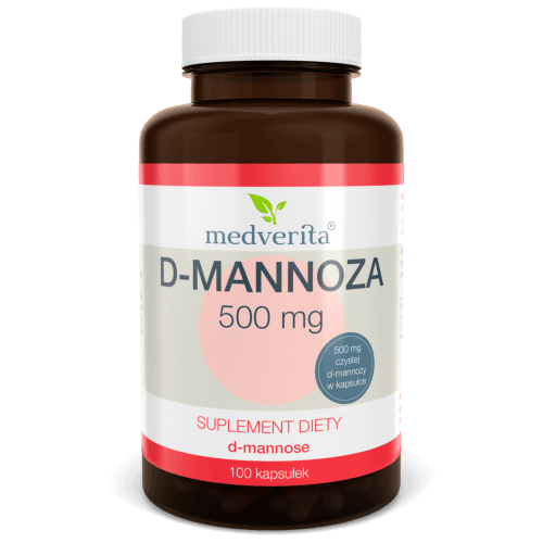 Trawienie Mannoza Medverita D-mannoza 500mg 100kaps