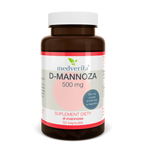 Trawienie Mannoza Medverita D-mannoza 500mg 50kaps