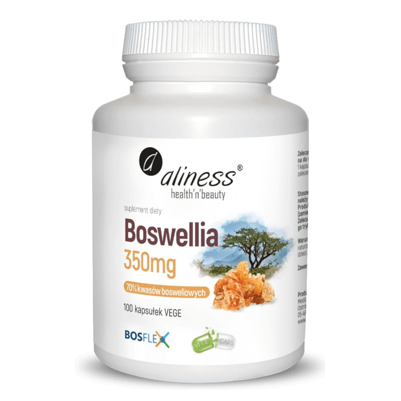 Regeneracja Stawów Kadzidłowiec Aliness Boswellia 350 mg 100vkaps