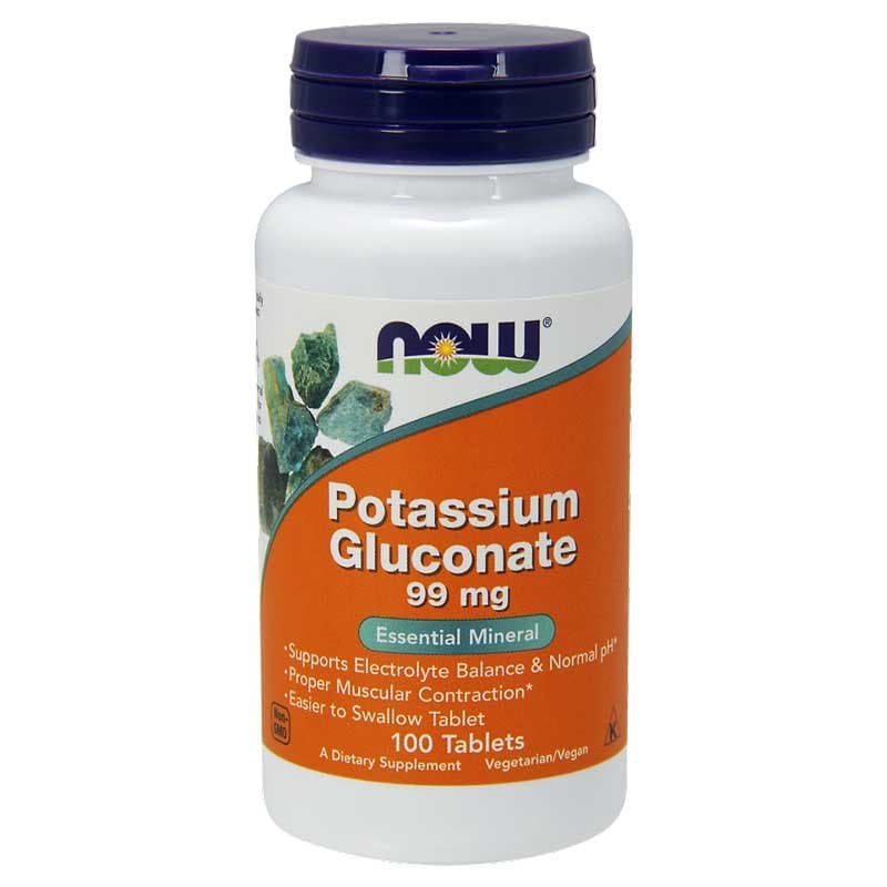 Minerały Potas Now Foods Potassium Gluconate 99 mg 100tab