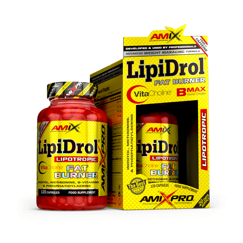 Odchudzanie Spalacz Tłuszczu Amix Nutrition Pro Lipidrol Fat Burner Plus BOX 120kaps