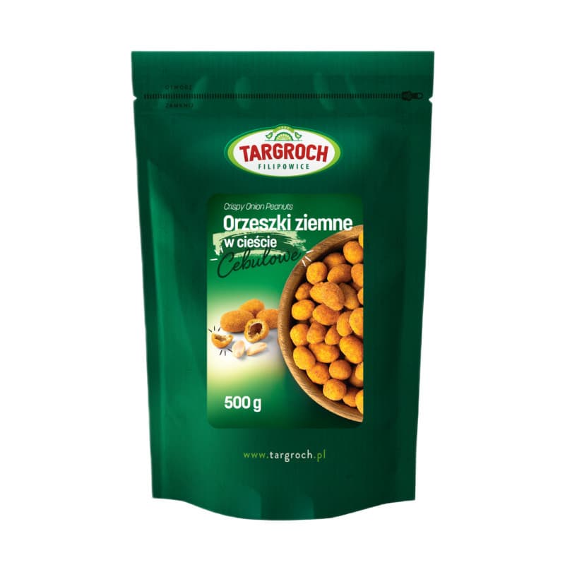 Zdrowa Żywność Orzechy Targroch Orzeszki ziemne w cieście - cebulowe 500g
