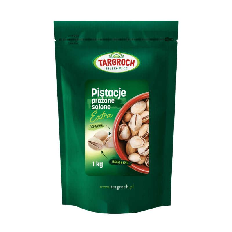 Zdrowa Żywność Orzechy Targroch Pistacje prażono-solone Extra 1000g