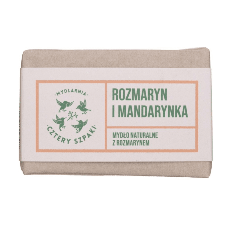 Kosmetyki Naturalne 4 Szpaki Mydło Rozmaryn i Mandarynka 110g