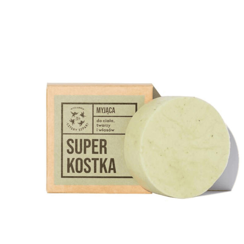 Kosmetyki Naturalne 4 Szpaki Superkostka - do mycia ciała, twarzy i włosów 75g