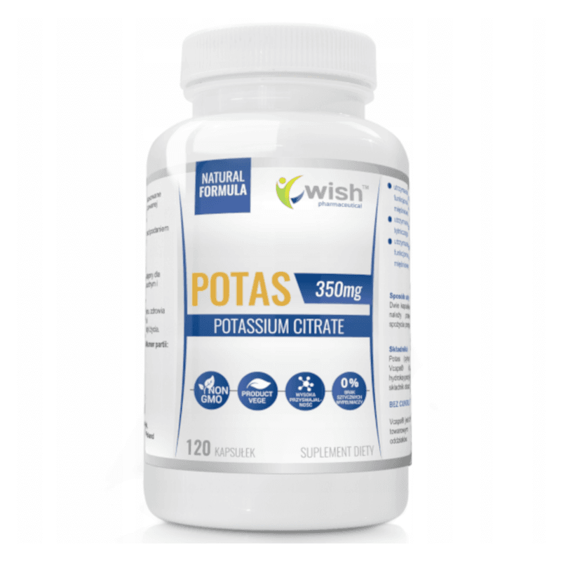 Minerały WISH Potas 350mg 120vkaps