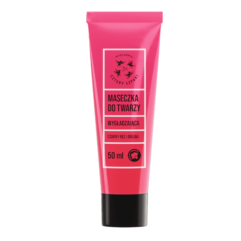 Kosmetyki Naturalne 4 Szpaki Maseczka wygładzająca czarny bez i malwa 50ml