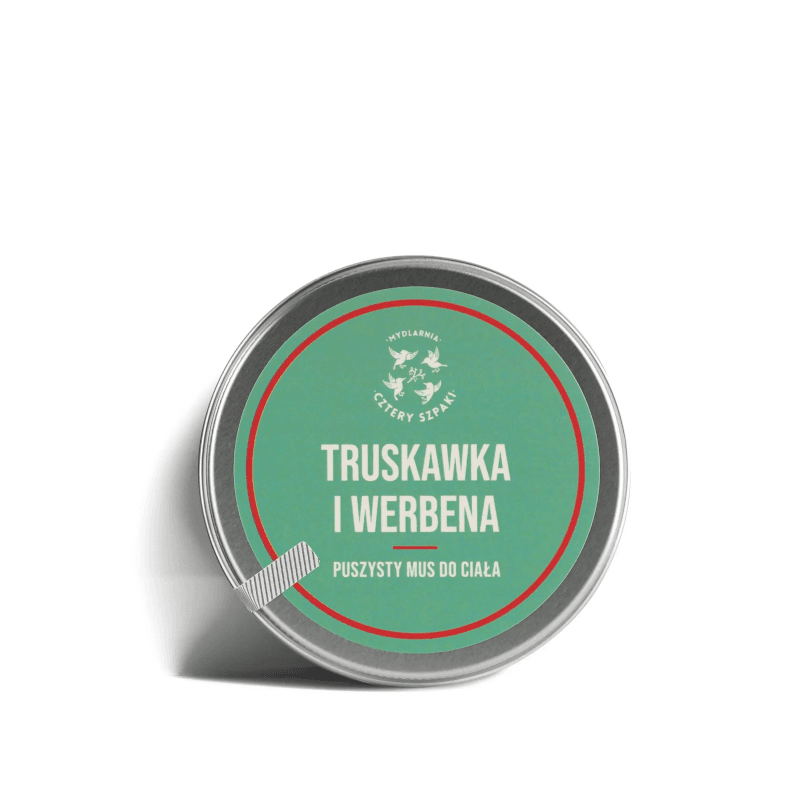 Kosmetyki Naturalne 4 Szpaki Mus do ciała Truskawka i Werbena 150ml