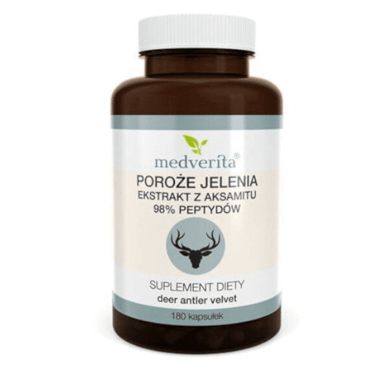 Wsparcie Odporności MEDVERITA Poroże jelenia 98% 300mg 180kaps