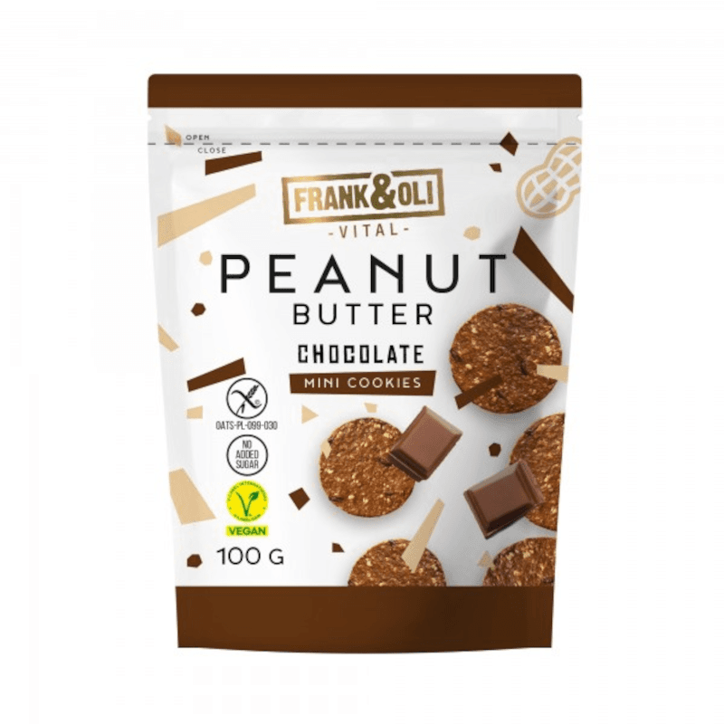 Ciastka i przekąski Dietetyczne Frank&Oli Mini Cookies Choco-Peanut Butter 100g