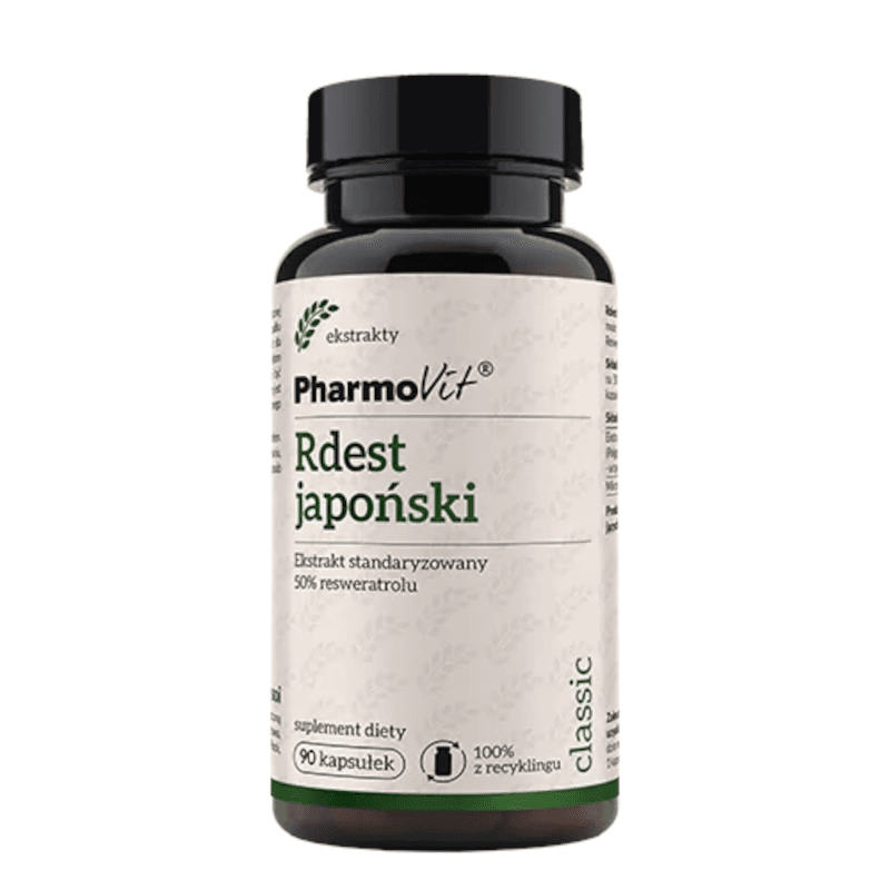 Serce i Układ Krążenia Pharmovit Rdest Japoński 50% Resweratrol 90kaps