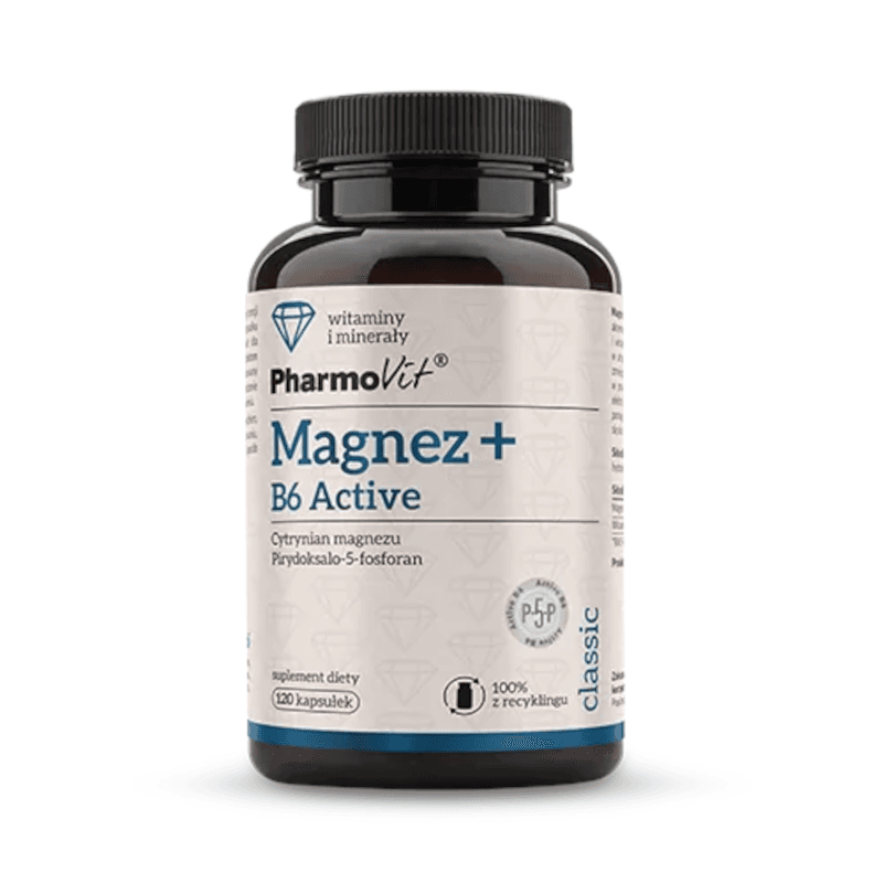 Magnez Witamina B Pharmovit Magnez + B6 Active 120kaps