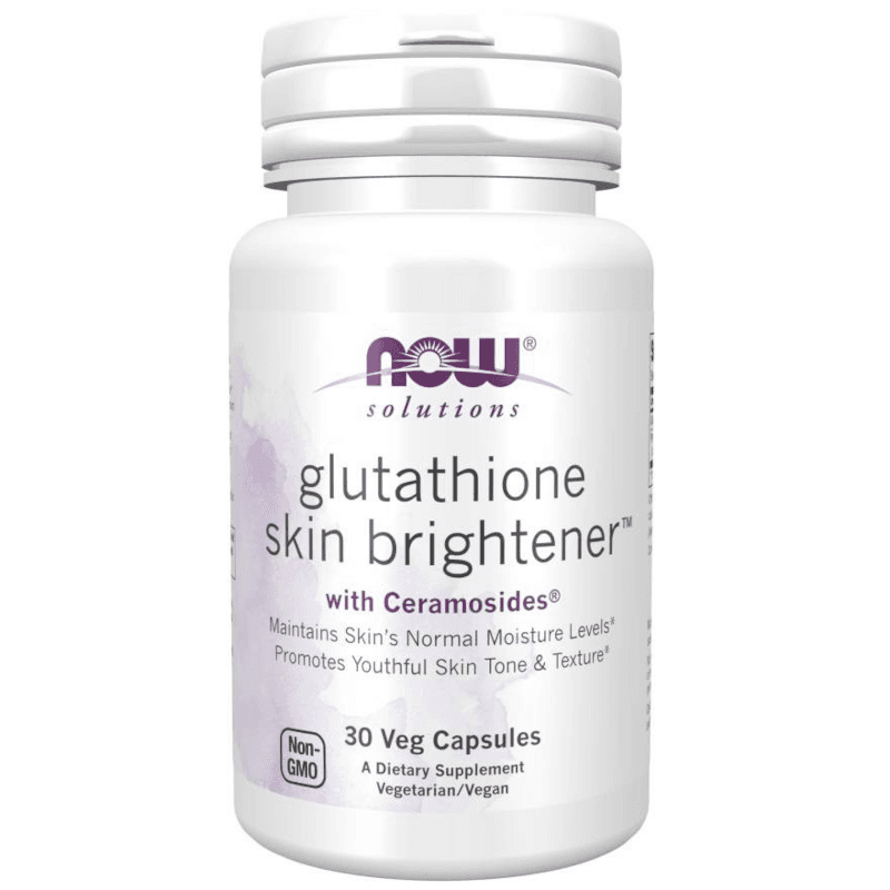 Zdrowie Skóry Now Foods Gluthatione Skin Brightener & Ceramidy 30vcaps