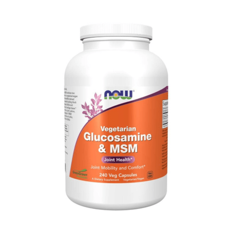 Regeneracja Stawów Now Foods Glucosamine & MSM Vegetarian 240vcaps