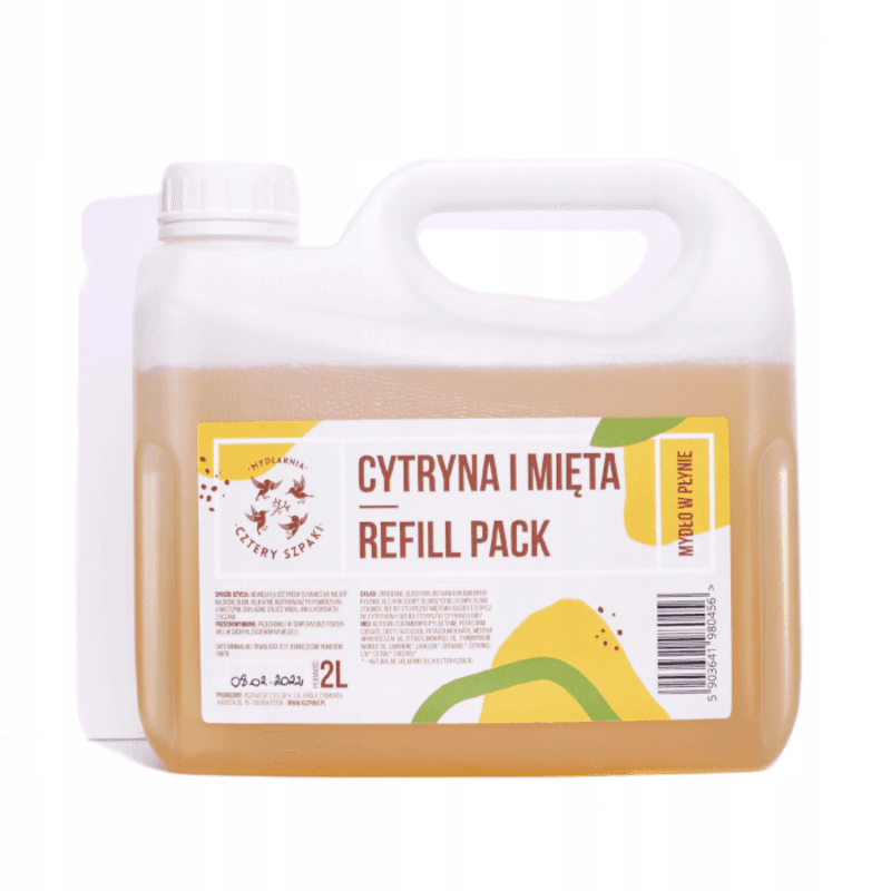 Kosmetyki Naturalne 4 Szpaki Mydło w płynie Cytryna i Mięta 2000ml