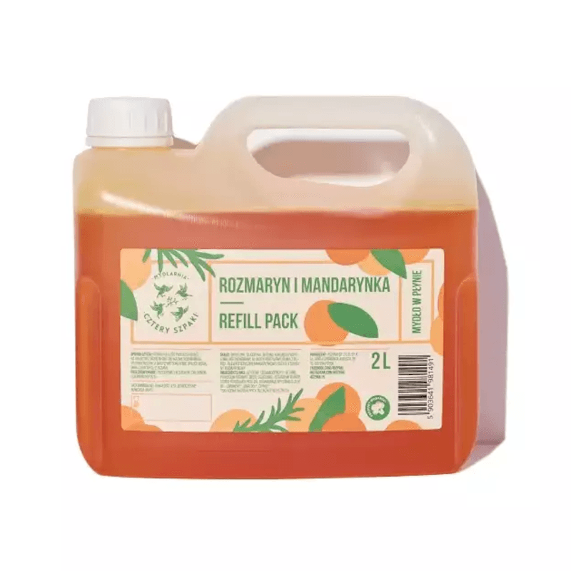 Kosmetyki Naturalne 4 Szpaki Mydło w płynie rozmaryn mandarynka 2000ml