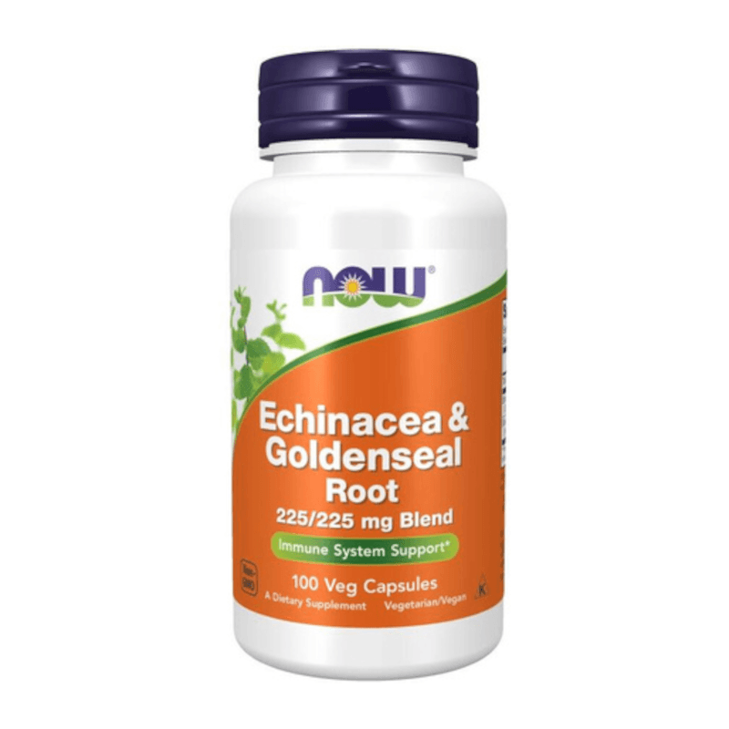 Wsparcie Mózgu i Odporności Now Foods Echinacea i Goldenseal Root 100vkaps